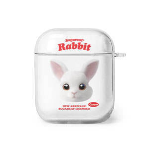Carrot the Rabbit TypeFace AirPod Clear Hard Case