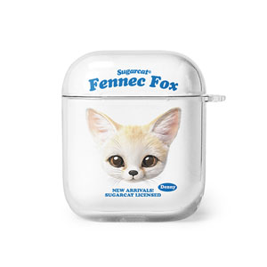 Denny the Fennec fox TypeFace AirPod Clear Hard Case