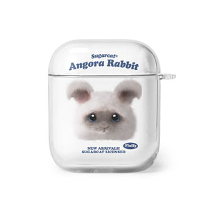 Fluffy the Angora Rabbit TypeFace AirPod Clear Hard Case