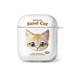 Sandy the Sand cat TypeFace AirPod Clear Hard Case