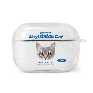 Leo the Abyssinian Blue Cat TypeFace AirPod PRO Clear Hard Case