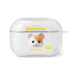 Hamjji the Hamster TypeFace AirPod PRO Clear Hard Case