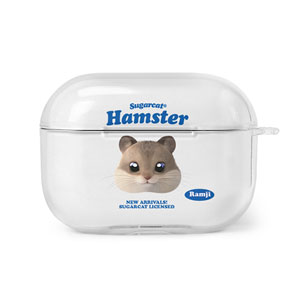 Ramji the Hamster TypeFace AirPod PRO Clear Hard Case