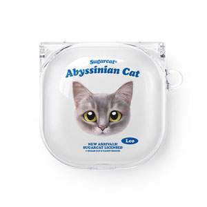 Leo the Abyssinian Blue Cat TypeFace Buds Pro/Live Clear Hard Case