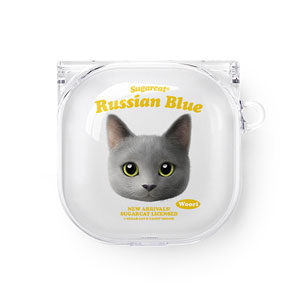 Woori the Russian Blue TypeFace Buds Pro/Live Clear Hard Case