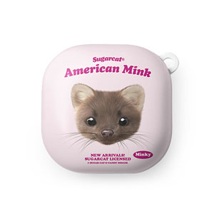 Minky the American Mink TypeFace Buds Pro/Live Hard Case