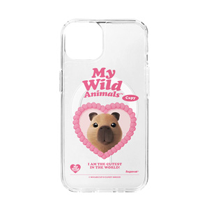 Capybara the Capy MyHeart Clear Gelhard Case (for MagSafe)