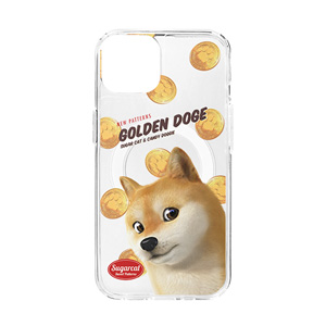 Doge’s Golden Coin New Patterns Clear Gelhard Case (for MagSafe)