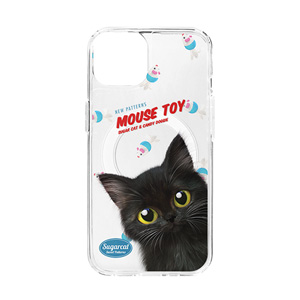 Ruru the Kitten’s Mouse Toy New Patterns Clear Gelhard Case (for MagSafe)