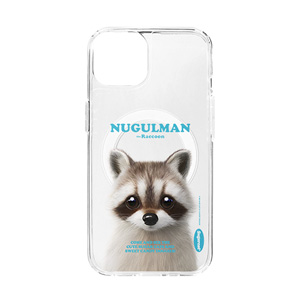 Nugulman the Raccoon Retro Clear Gelhard Case (for MagSafe)