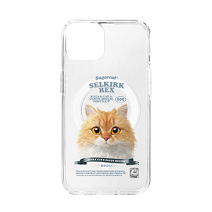 Hodu the Selkirk Rex New Retro Clear Gelhard Case (for MagSafe)