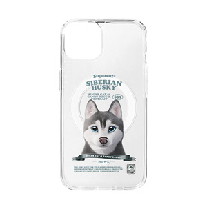 Howl the Siberian Husky New Retro Clear Gelhard Case (for MagSafe)