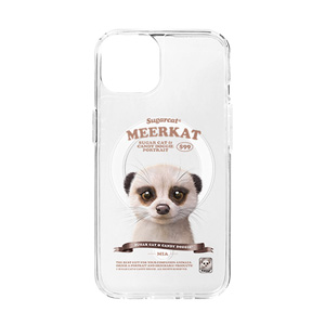 Mia the Meerkat New Retro Clear Gelhard Case (for MagSafe)