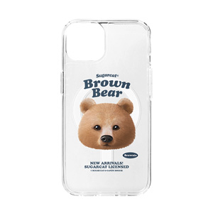 Brownie the Bear TypeFace Clear Gelhard Case (for MagSafe)