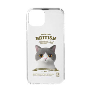 Max the British Shorthair New Retro Clear Jelly/Gelhard Case