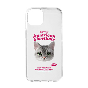 Cookie the American Shorthair TypeFace Clear Jelly/Gelhard Case