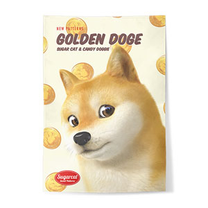 Doge’s Golden Coin New Patterns Fabric Poster
