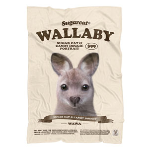 Wawa the Wallaby New Retro Fleece Blanket