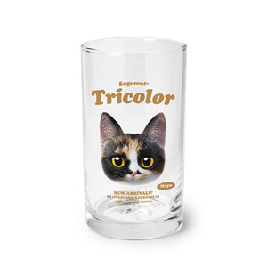 Mayo the Tricolor cat TypeFace Cool Glass