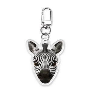 Zebra the Plains Zebra Face Acrylic Keyring