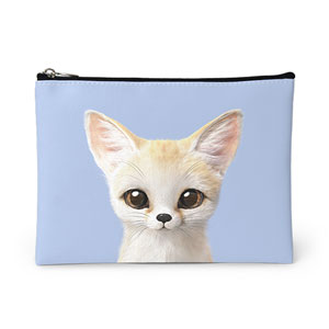 Denny the Fennec fox Leather Pouch