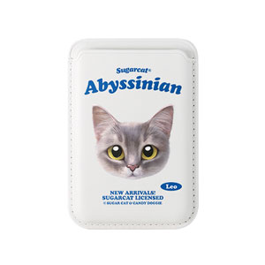 Leo the Abyssinian Blue Cat TypeFace Magsafe Card Wallet