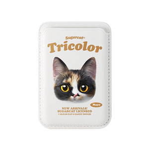 Mayo the Tricolor cat TypeFace Magsafe Card Wallet