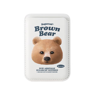 Brownie the Bear TypeFace Magsafe Card Wallet