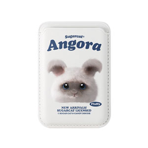 Fluffy the Angora Rabbit TypeFace Magsafe Card Wallet