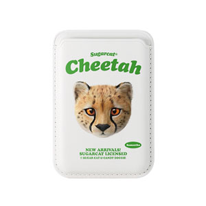 Samantha the Cheetah TypeFace Magsafe Card Wallet