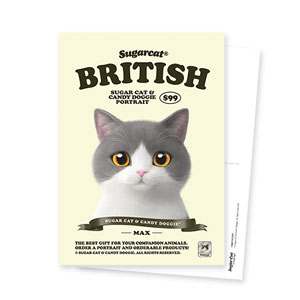 Max the British Shorthair New Retro Postcard