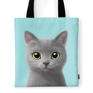 Chico the Russian Blue Tote Bag