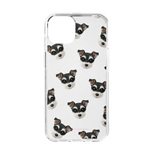 Jini the Schnauzer Face Patterns Clear Jelly Case