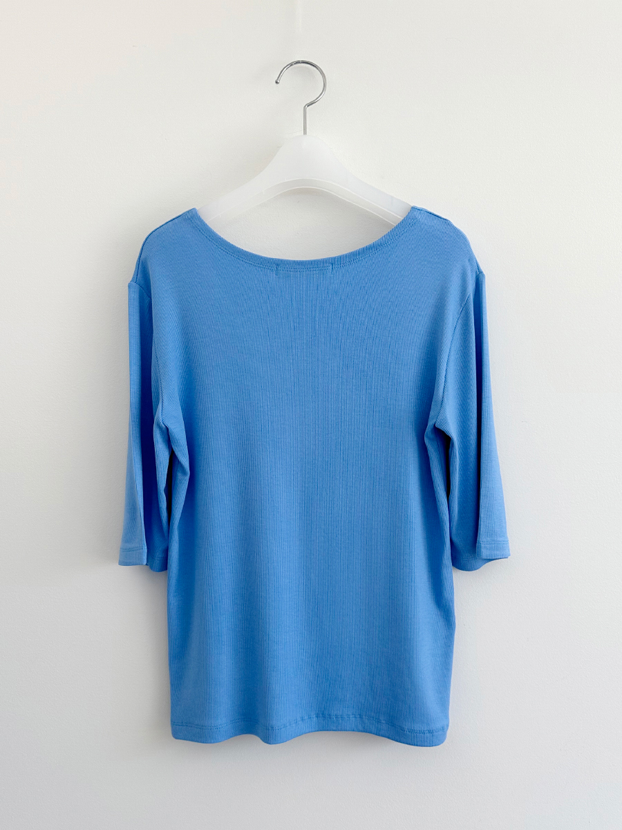 반팔 티셔츠 블루 색상 이미지-S15L31