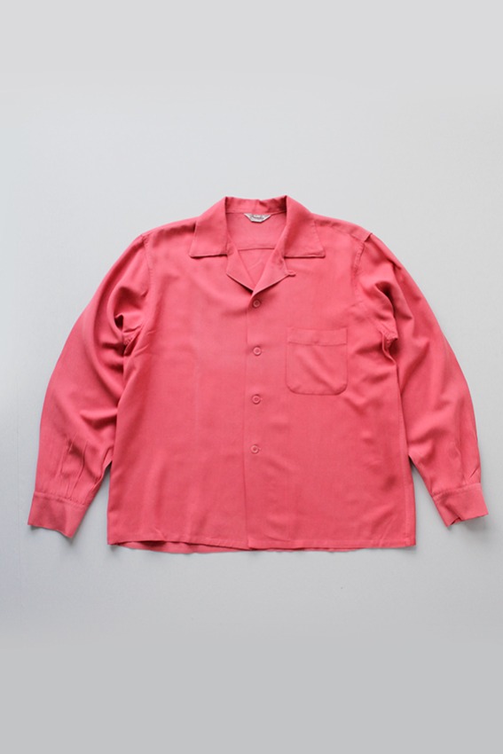 50s Pleasure KING Rayon Sport Shirt (L, 16 1/2)