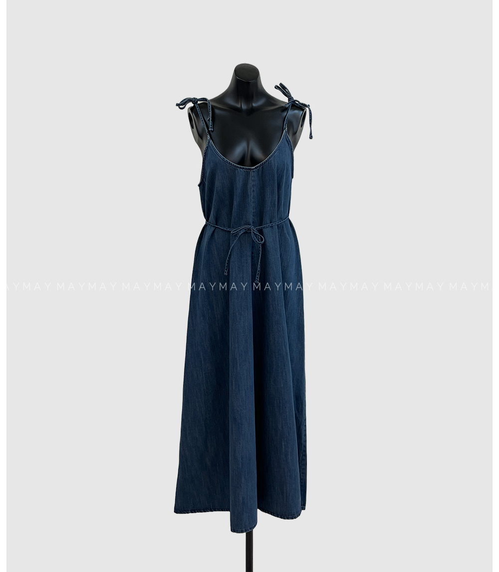 긴 드레스 네이비블루 색상 이미지-S1L32