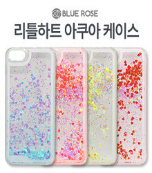 아이폰5/5S[BLUE ROSE/블루로즈]리틀하트 아쿠아 투명 하드케이스