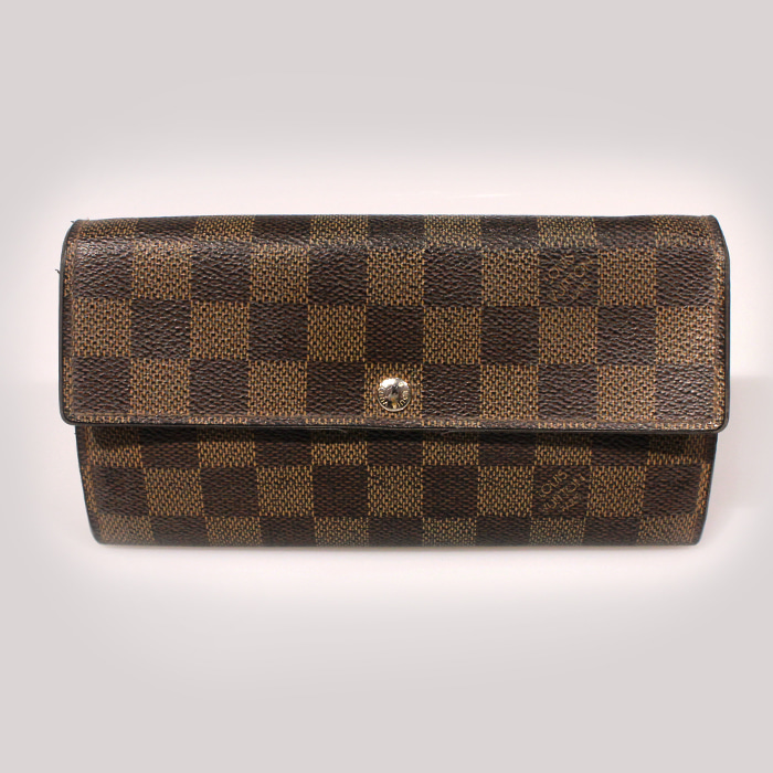 Louis Vuitton(루이비통) N61734 다미에 에벤 캔버스 사라 월릿 장지갑
