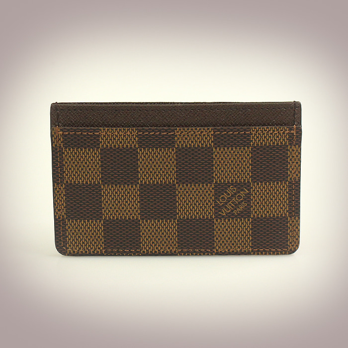 Louis Vuitton(루이비통) N61722 다미에 에벤 캔버스 포트 카트 심플 카드지갑