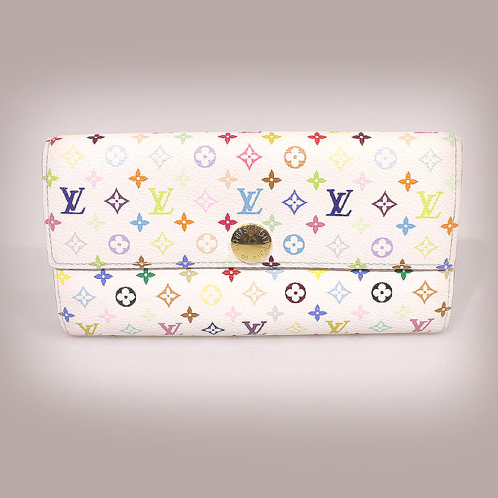 Louis Vuitton(루이비통) M93745 모노그램 멀티 화이트 사라 월릿 장지갑
