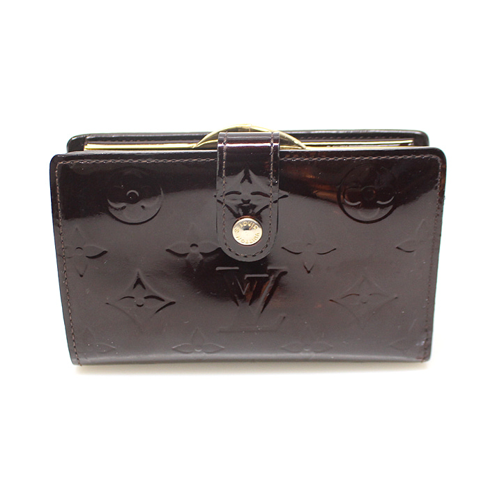 Louis Vuitton(루이비통) M91524 모노그램 베르니 아마랑뜨 프렌치 퍼스 중지갑