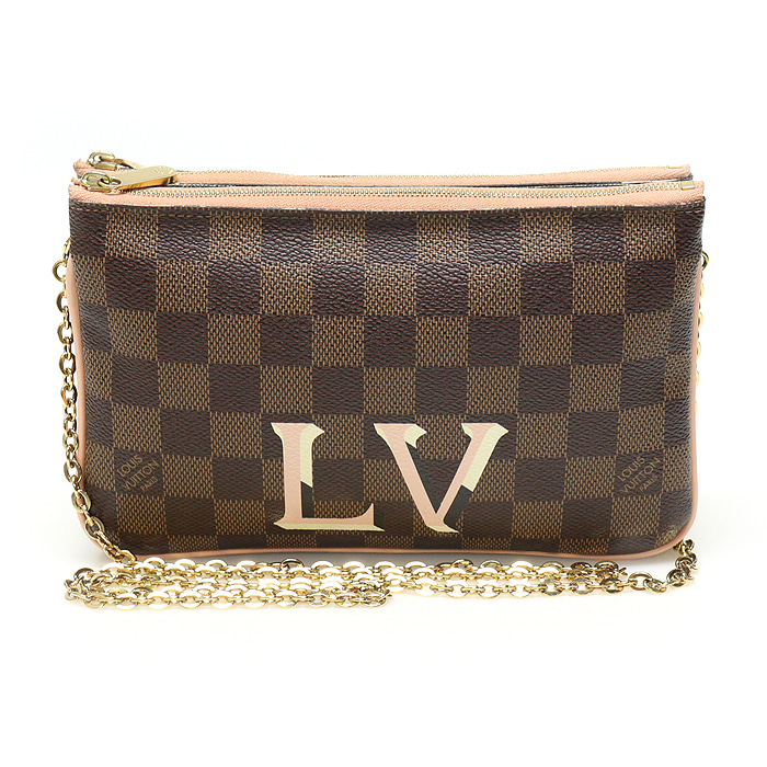 Louis Vuitton(루이비통) N60254 다미에 에벤 캔버스 포쉐트 더블집 체인 크로스백