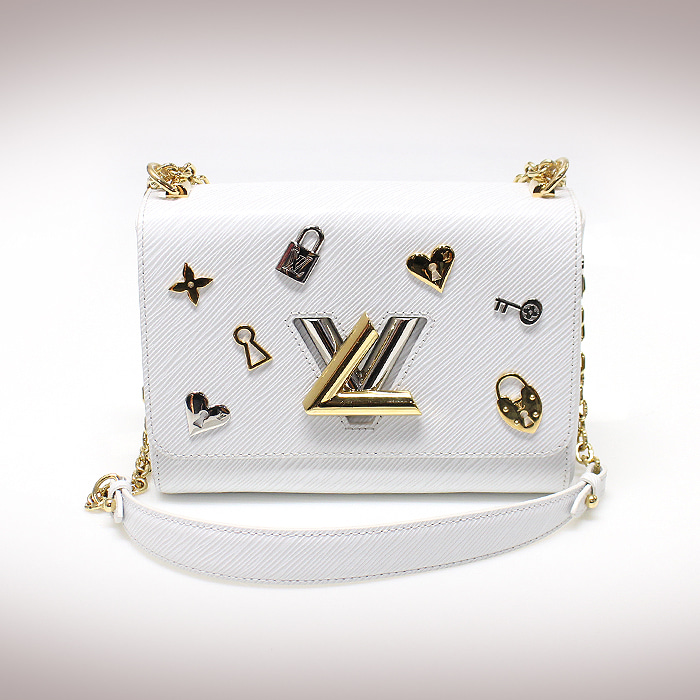 Louis Vuitton(루이비통) M52890 화이트 에삐 레더 금장 트위스트 MM 체인 숄더백