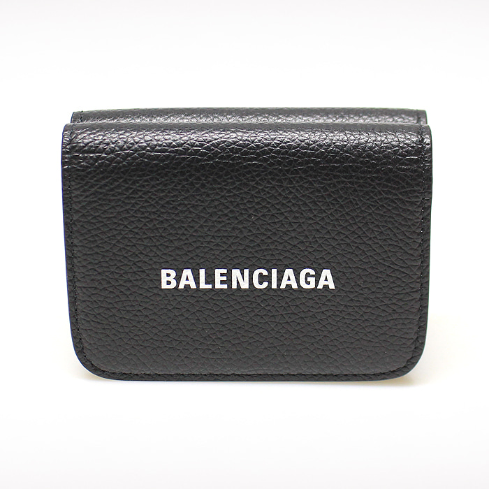 Balenciaga(발렌시아가) 593813 블랙 그레인 카프스킨 캐쉬 미니 반지갑