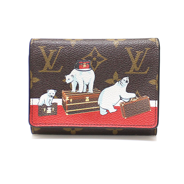 Louis Vuitton(루이비통) M62090 리미티드 모노그램 캔버스 북극곰 프린트 빅토린 월릿 반지갑