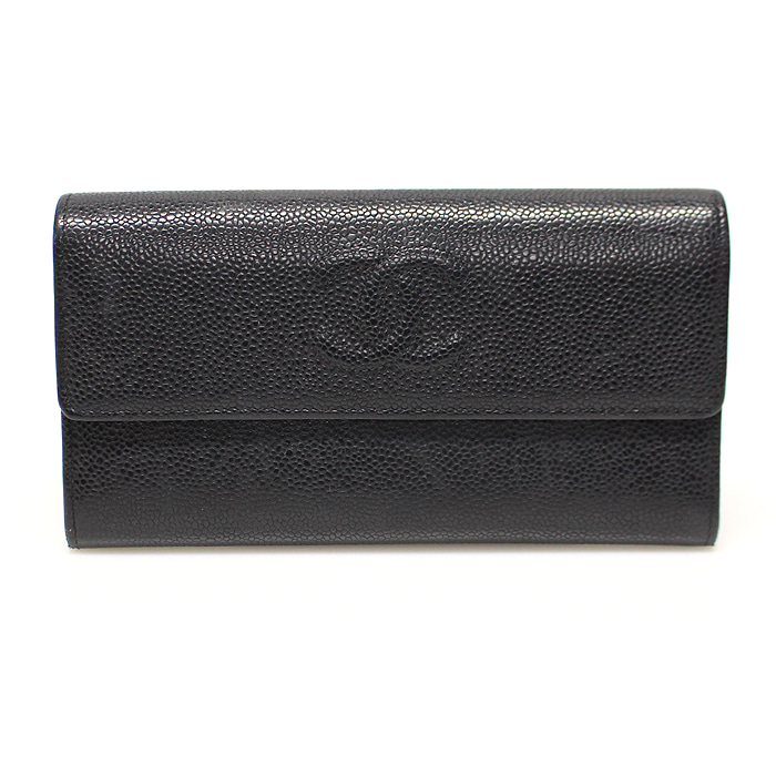 Chanel(샤넬) A50070 블랙 캐비어 CC 로고 타임리스 장지갑 (16번대)