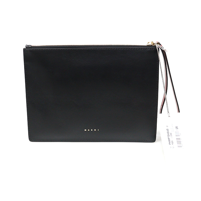 Marni(마르니) PHMPT04OU0 블랙 레더 투톤 스트랩 클러치