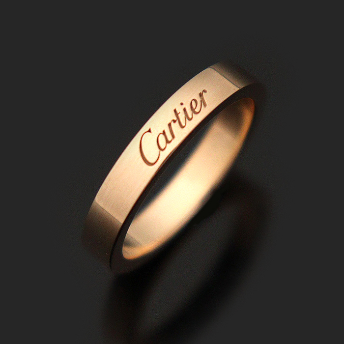 Cartier(까르띠에) B4087247 18K 핑크 골드 C 드 까르띠에 웨딩 밴드 링 반지 47호