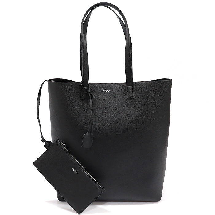 Saint Laurent (Saint Laurent) 676657 Black Grained Capskin Bold Shopper Shoulder Bag