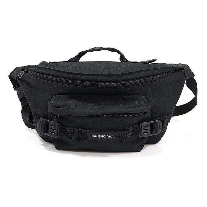 Balenciaga (Balenciaga) 644035 Black Recycle Nylon Army Large Belt Bag